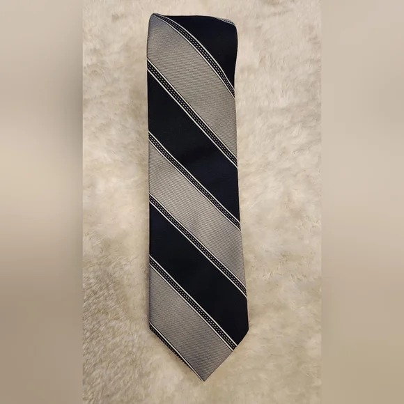 Pierre Cardin Blue Striped Tie - Picture 7 of 11